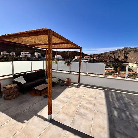 Dream Villa With Heated Pool, Rooftop & Ocean Views Mogán Eksteriør bilde