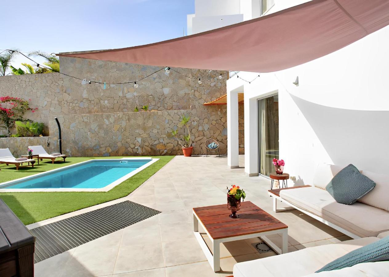 Dream Villa With Heated Pool, Rooftop & Ocean Views Mogán Eksteriør bilde