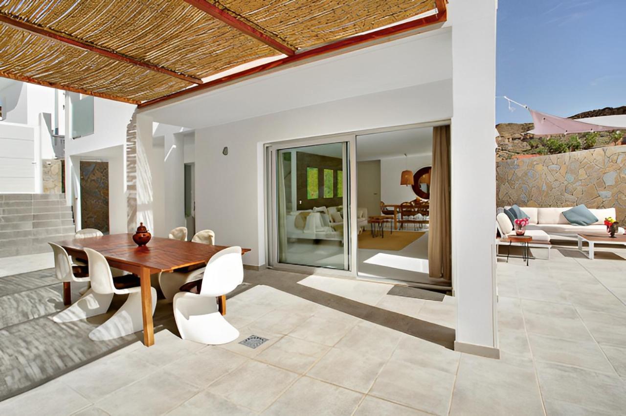 Dream Villa With Heated Pool, Rooftop & Ocean Views Mogán Eksteriør bilde