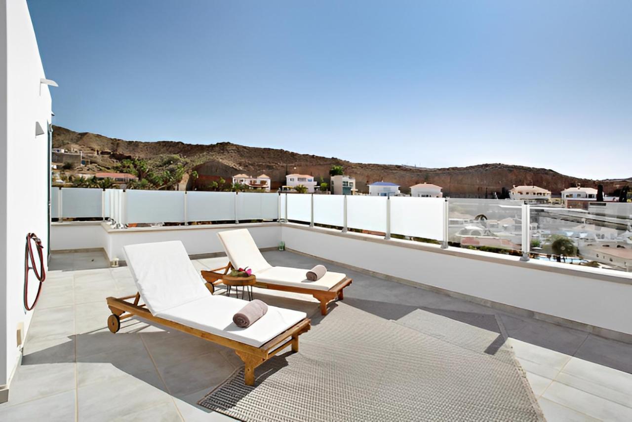 Dream Villa With Heated Pool, Rooftop & Ocean Views Mogán Eksteriør bilde