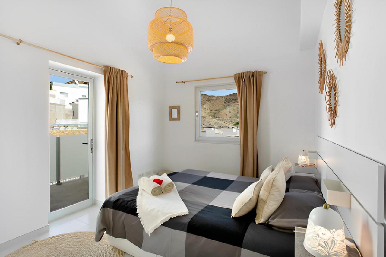 Dream Villa With Heated Pool, Rooftop & Ocean Views Mogán Eksteriør bilde