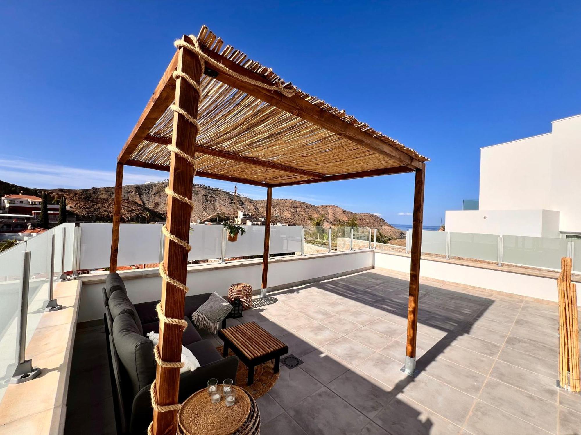 Dream Villa With Heated Pool, Rooftop & Ocean Views Mogán Eksteriør bilde