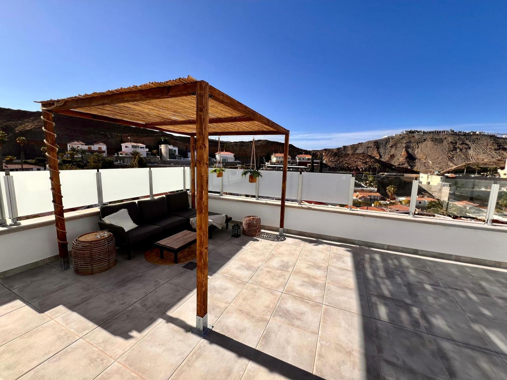 Dream Villa With Heated Pool, Rooftop & Ocean Views Mogán Eksteriør bilde